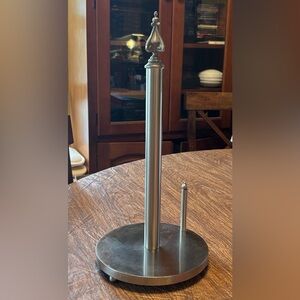 EUC Southern Living at Home Astoria Paper Towel Holder Silver 15.5" Stainless